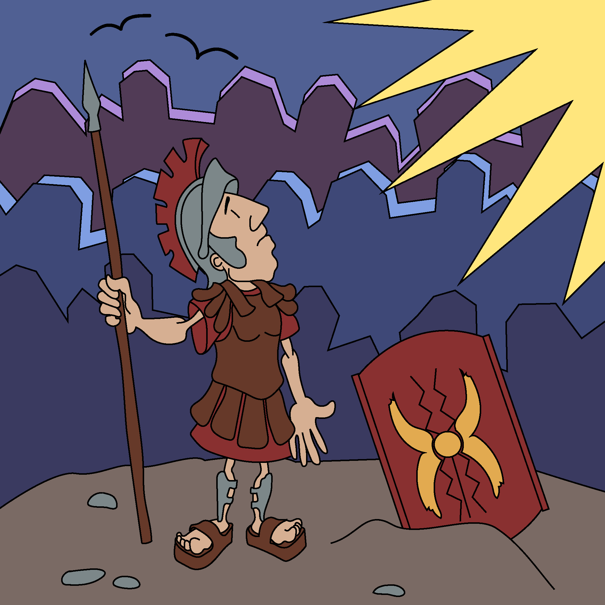 Roman soldier sees Jesus's death