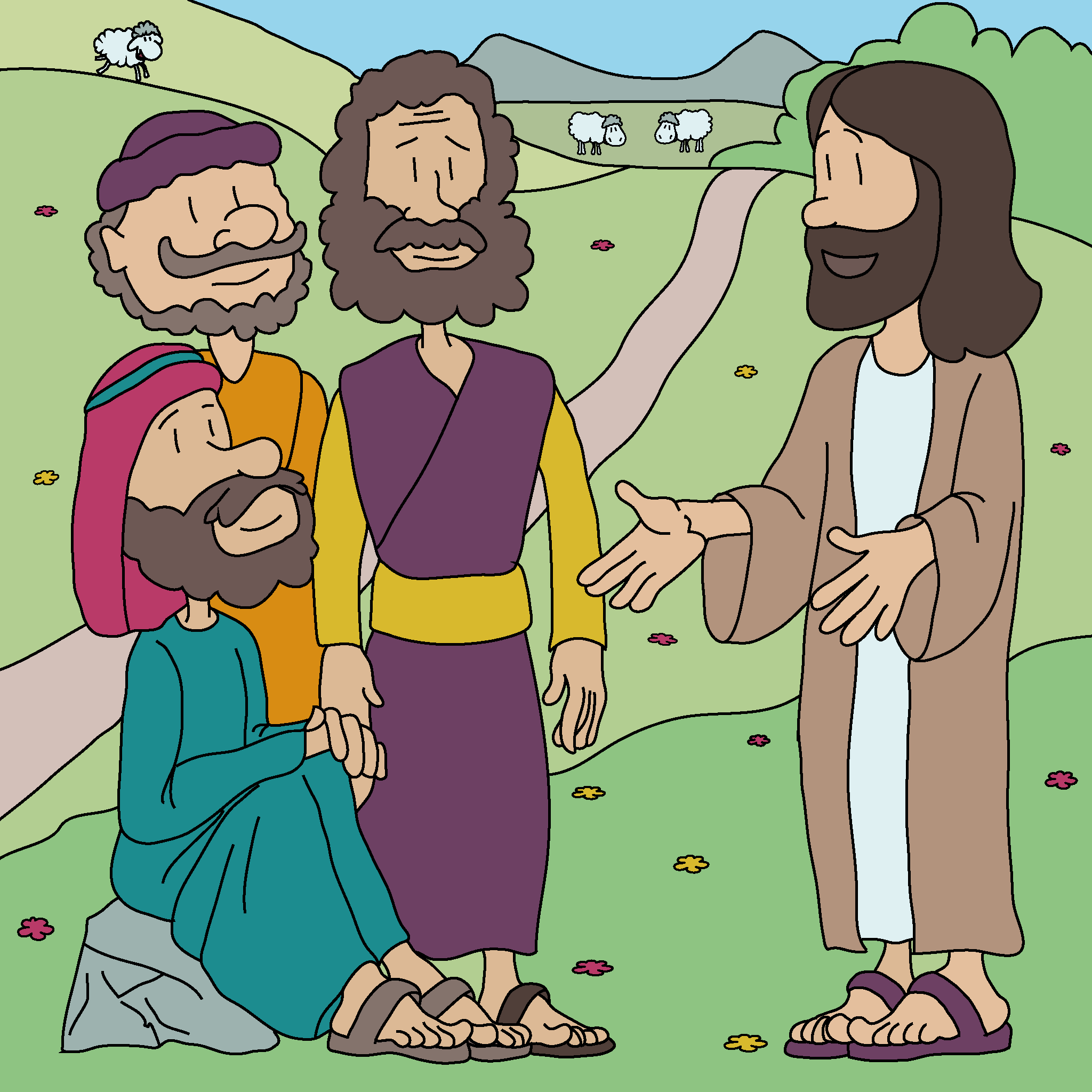 Jesus teaches the parable of the sower.