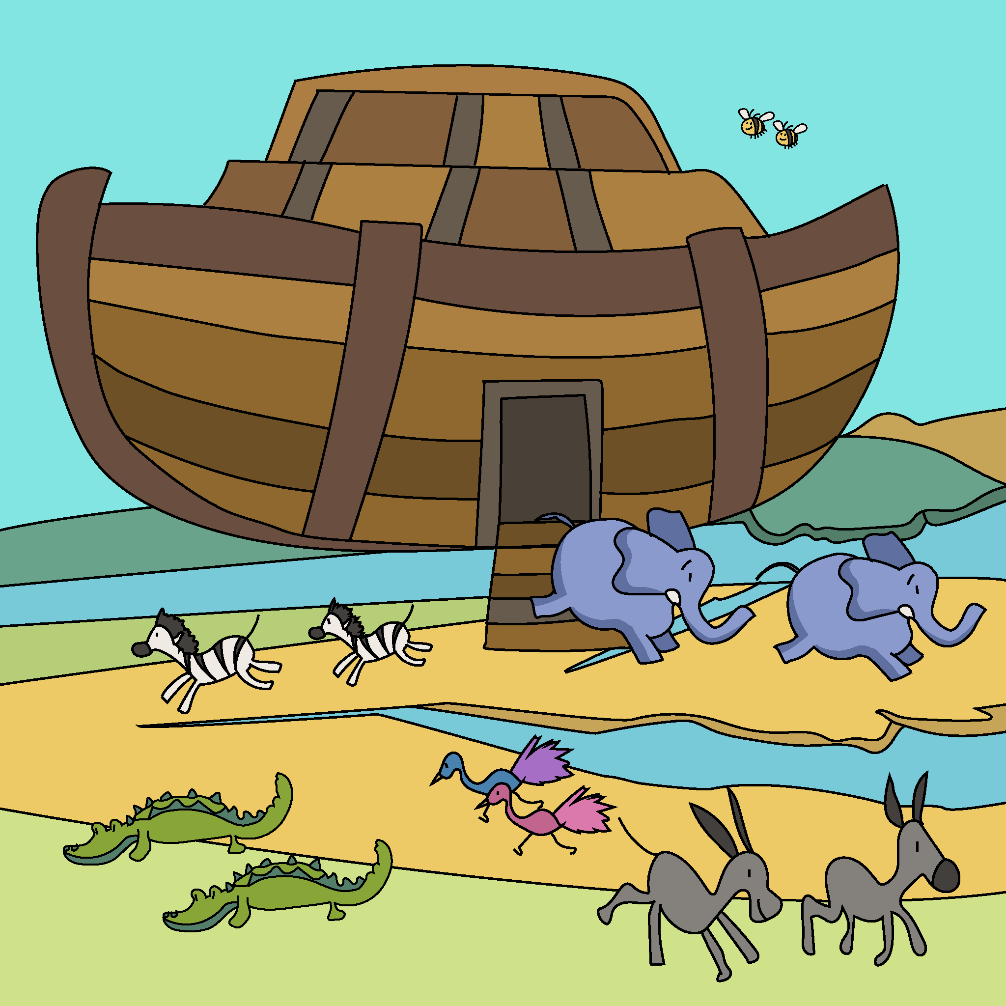Noah’s Ark Lands After the Flood