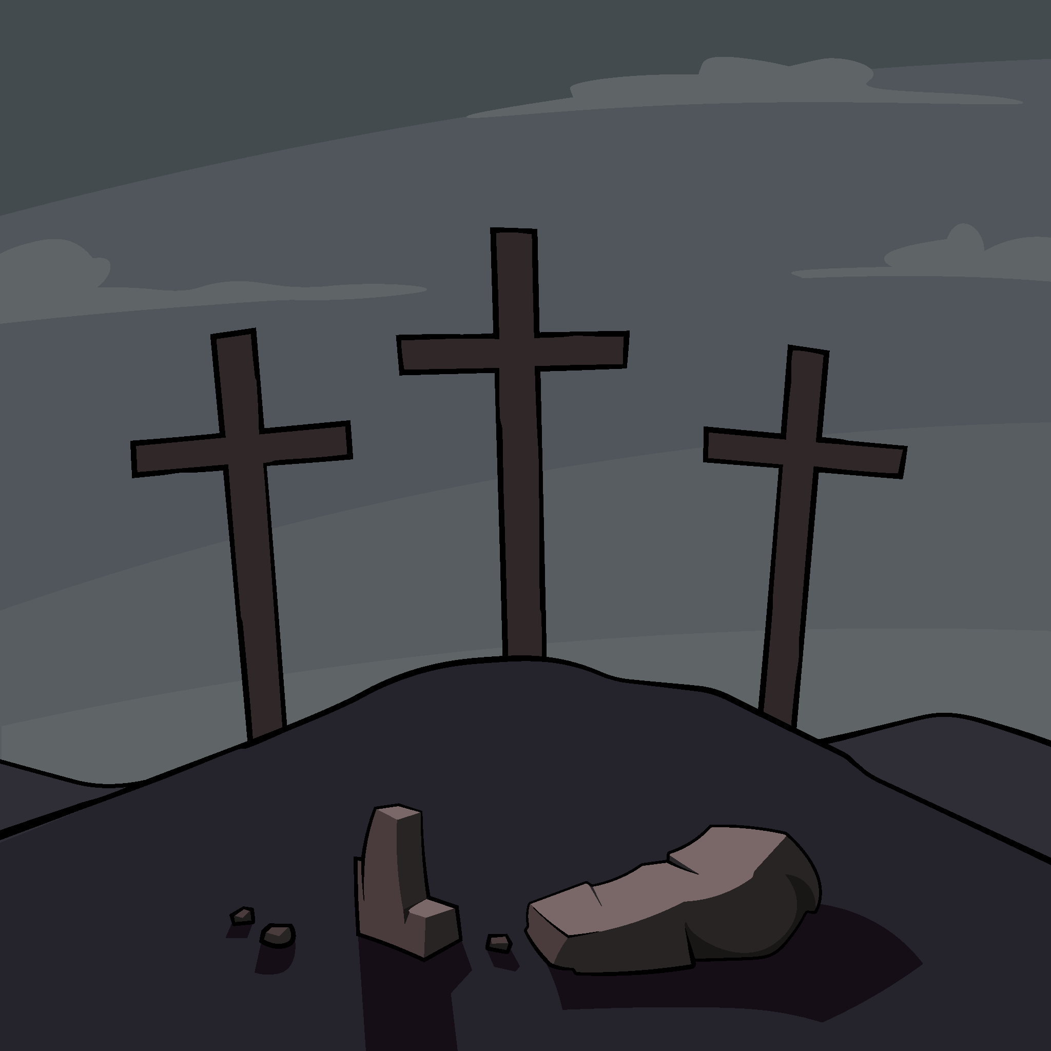 Jesús muere en la cruz