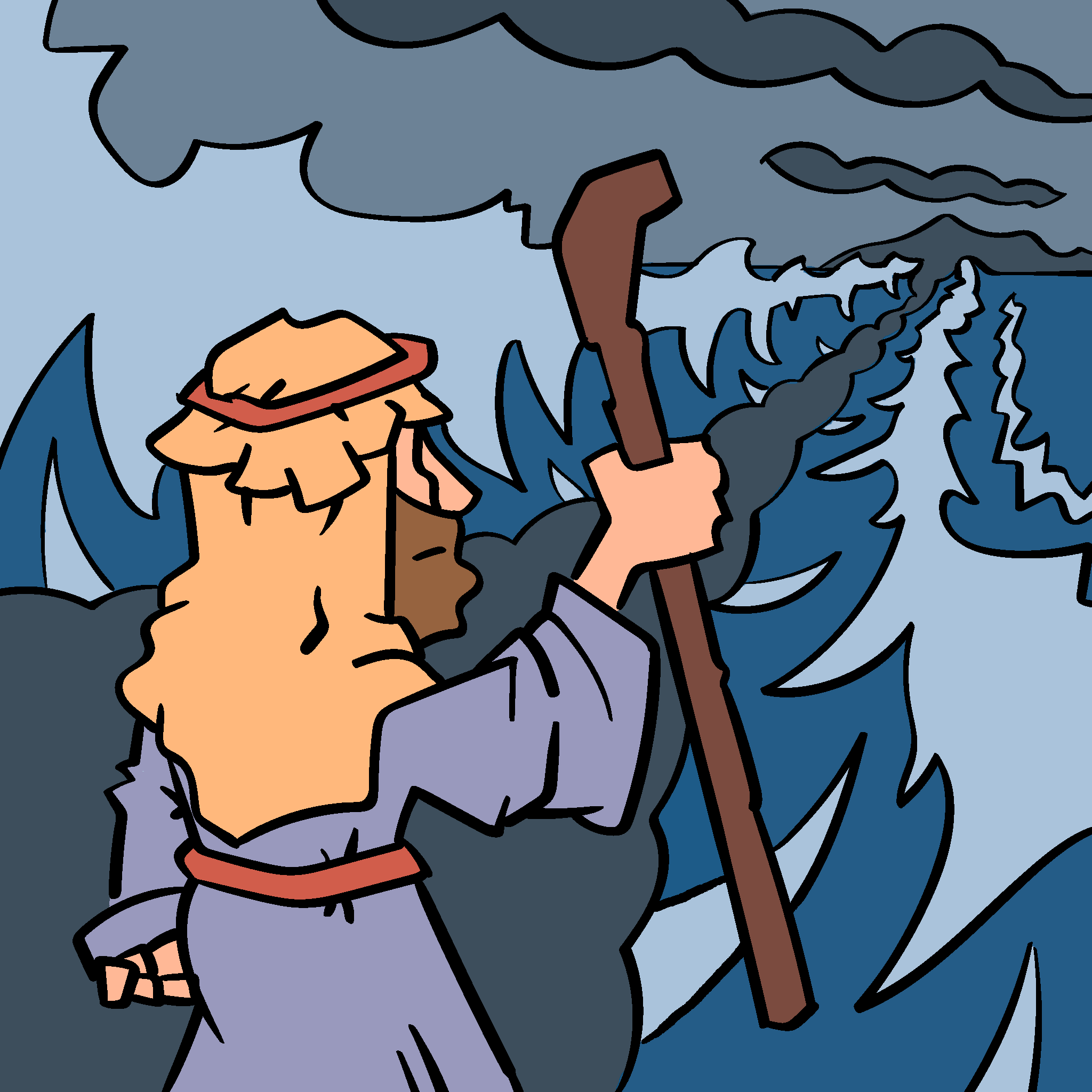 Moses Parts the Red Sea for the Israelites