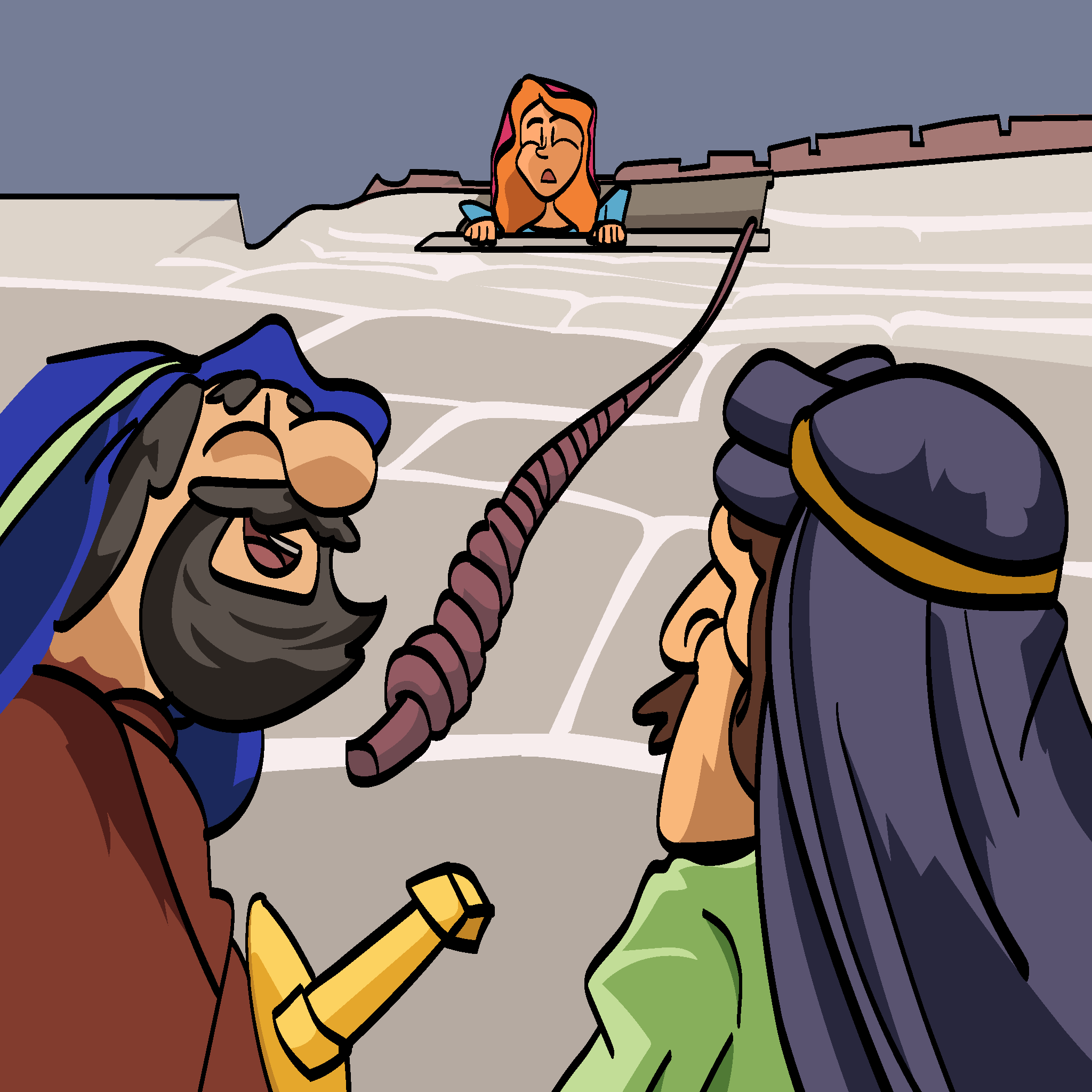 Rahab Helps Spies Escape Jericho
