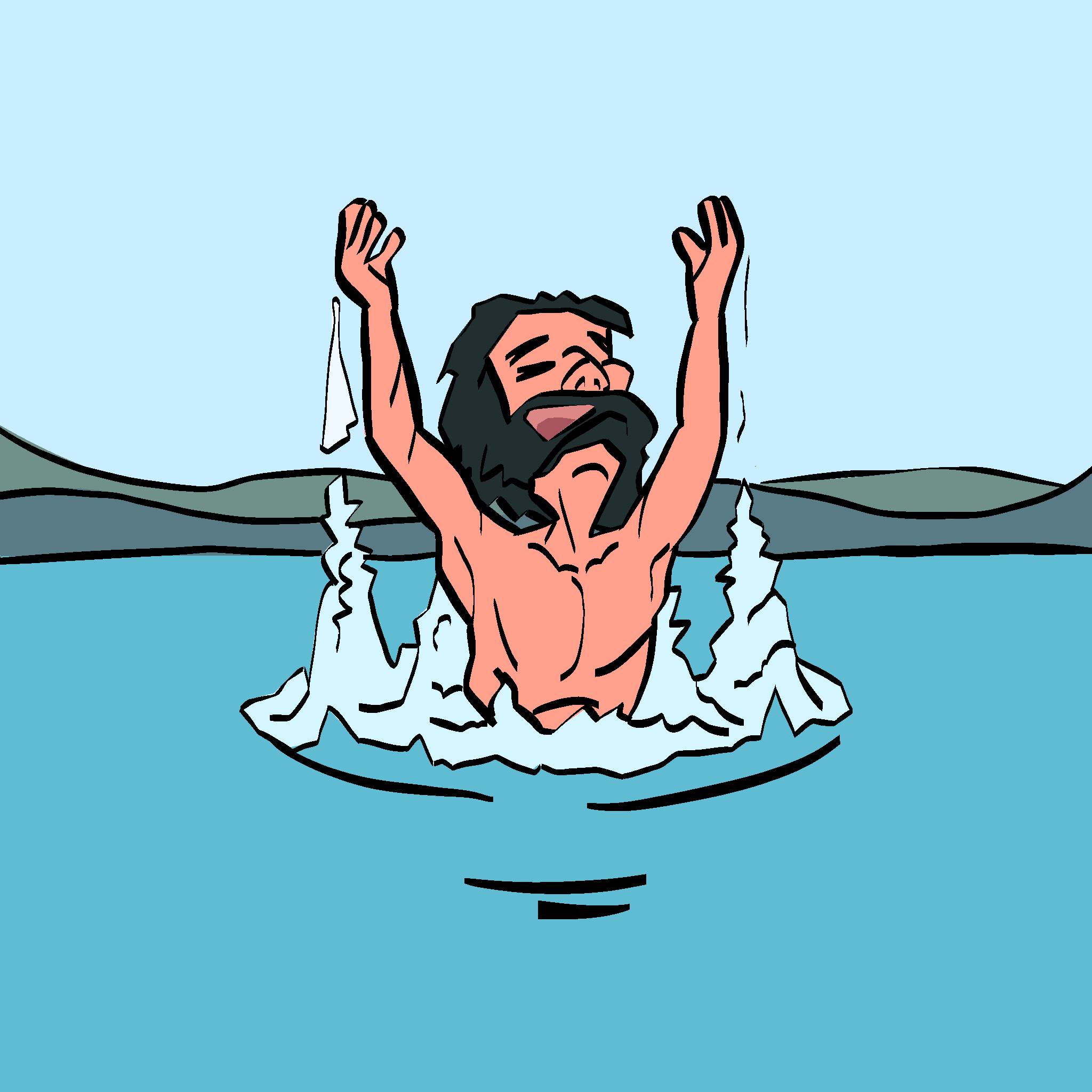 Нааман зціляється в річці Йордан