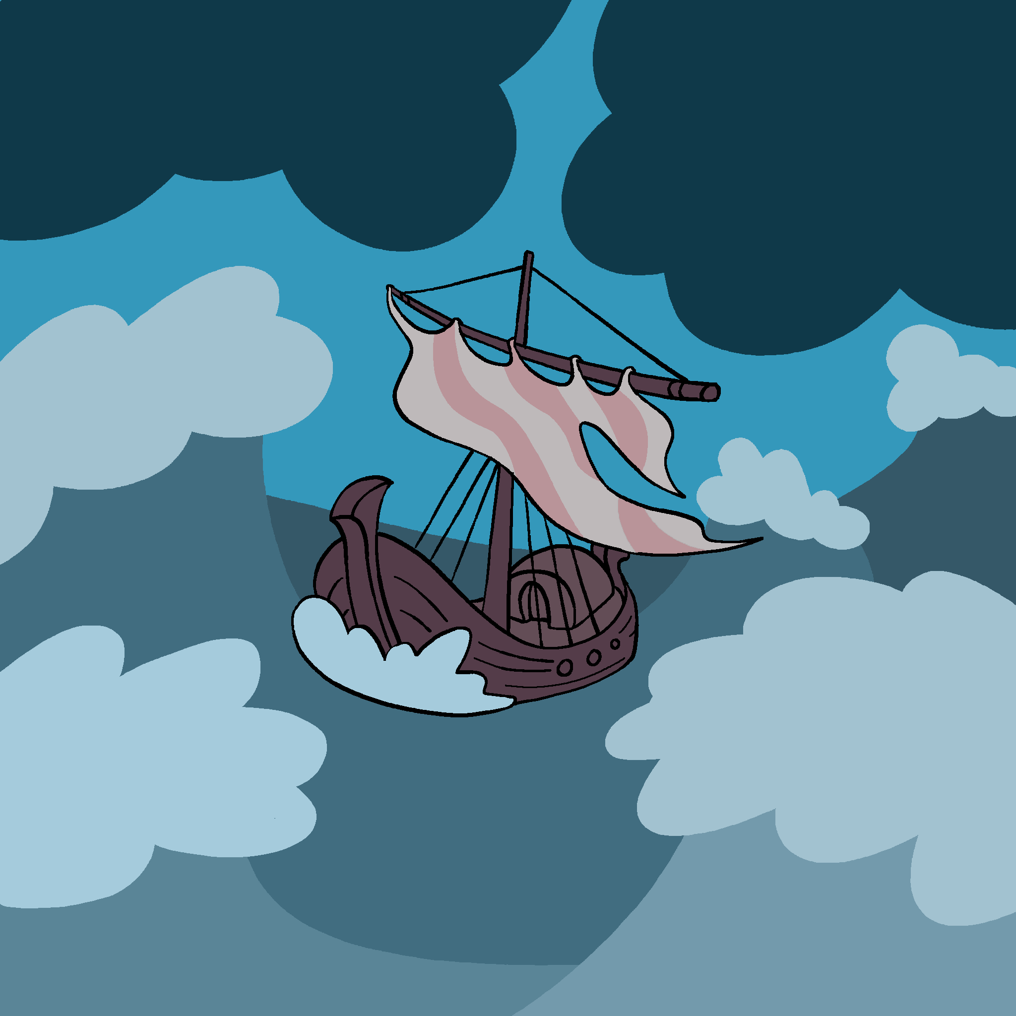 Jonah’s Ship in a Big Storm