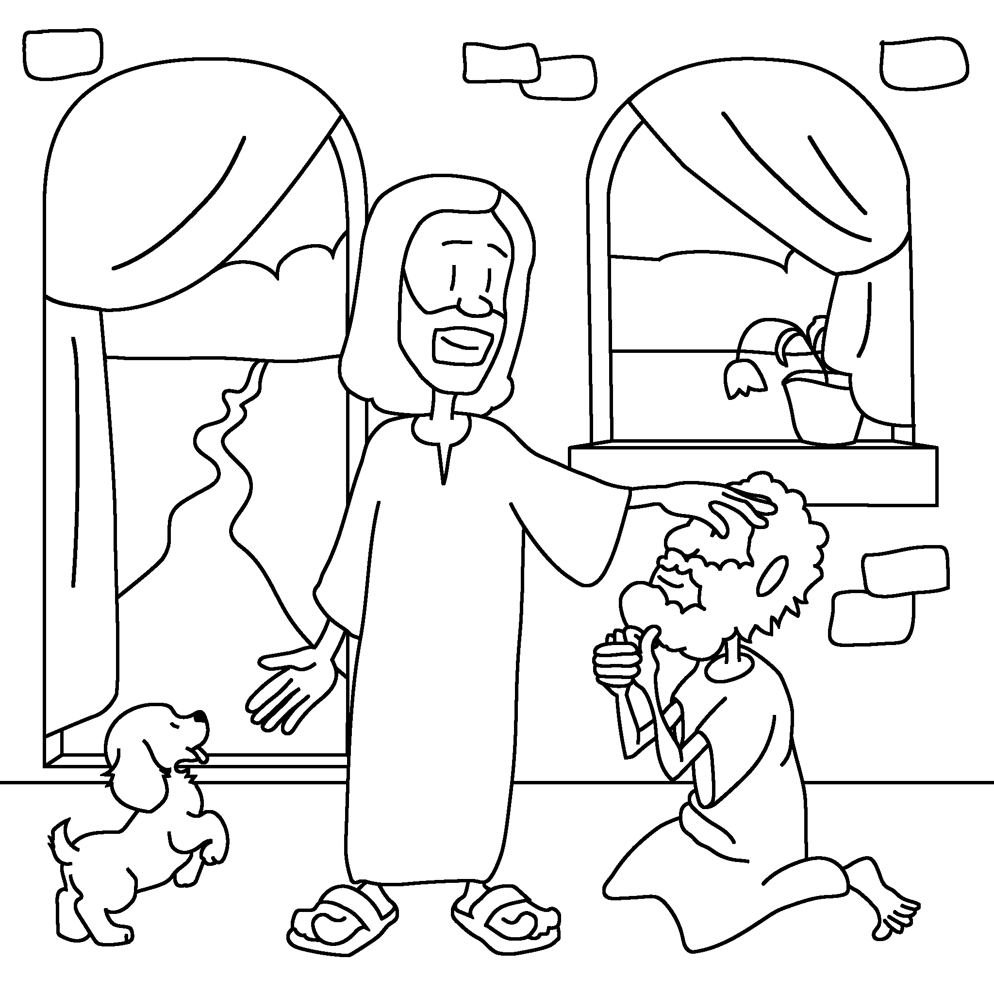 Jesus miraculously heals a man