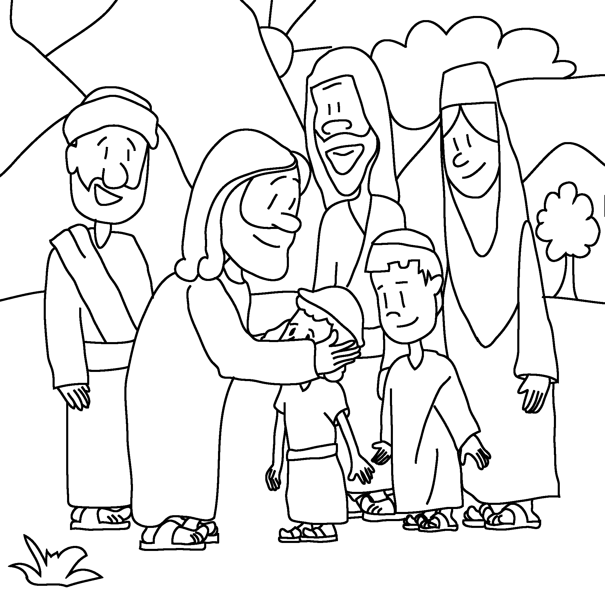 Jesús da la bienvenida a los niños