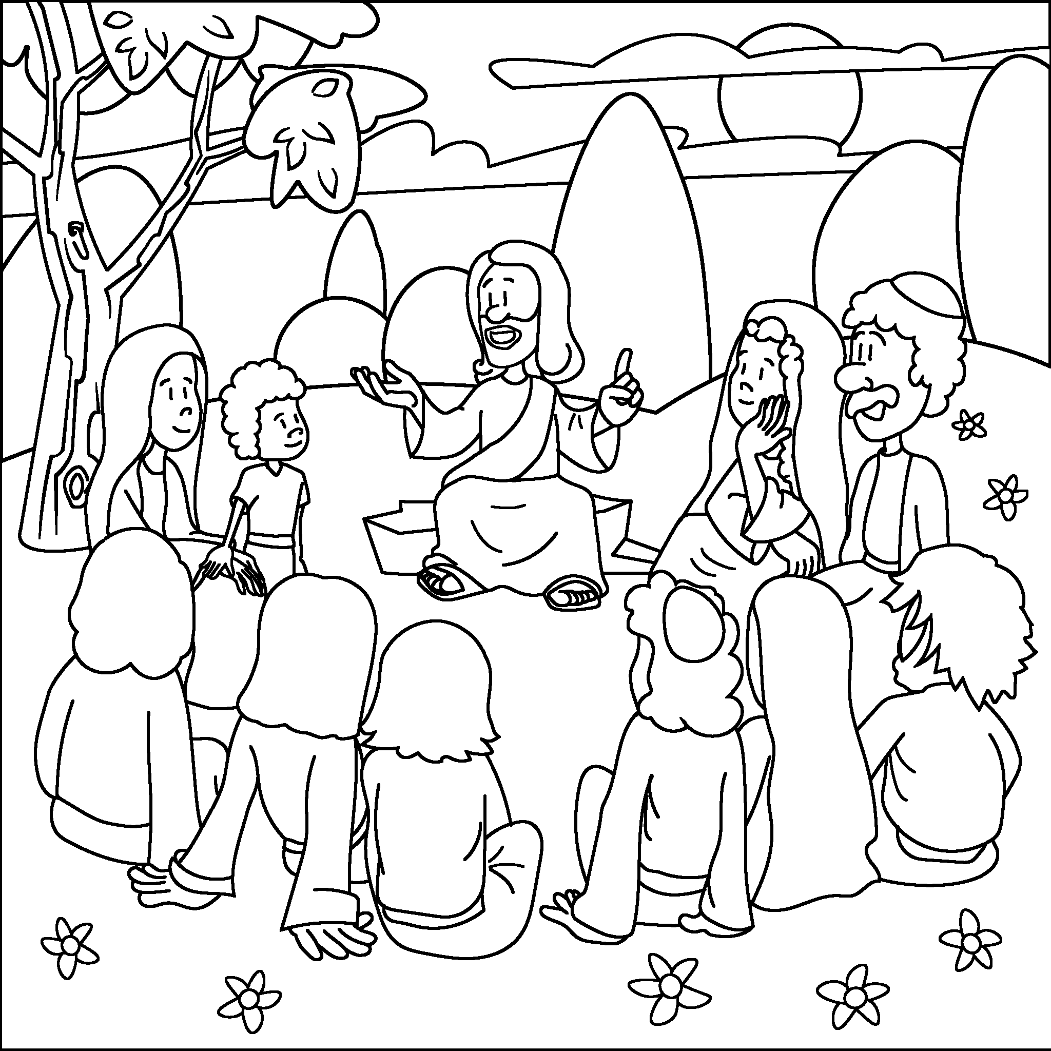 Jesus tells the parable of the Sower