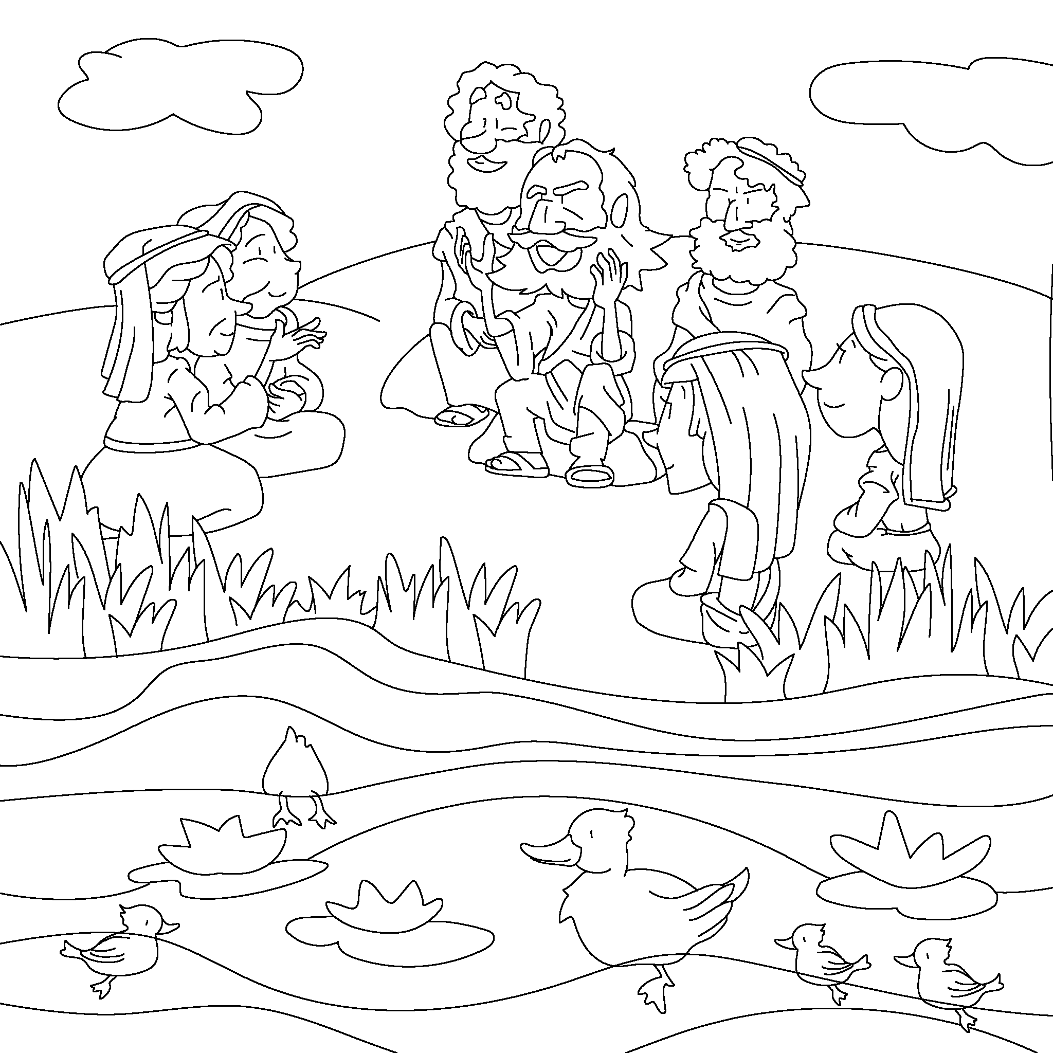 Paul meets Lydia by the river.