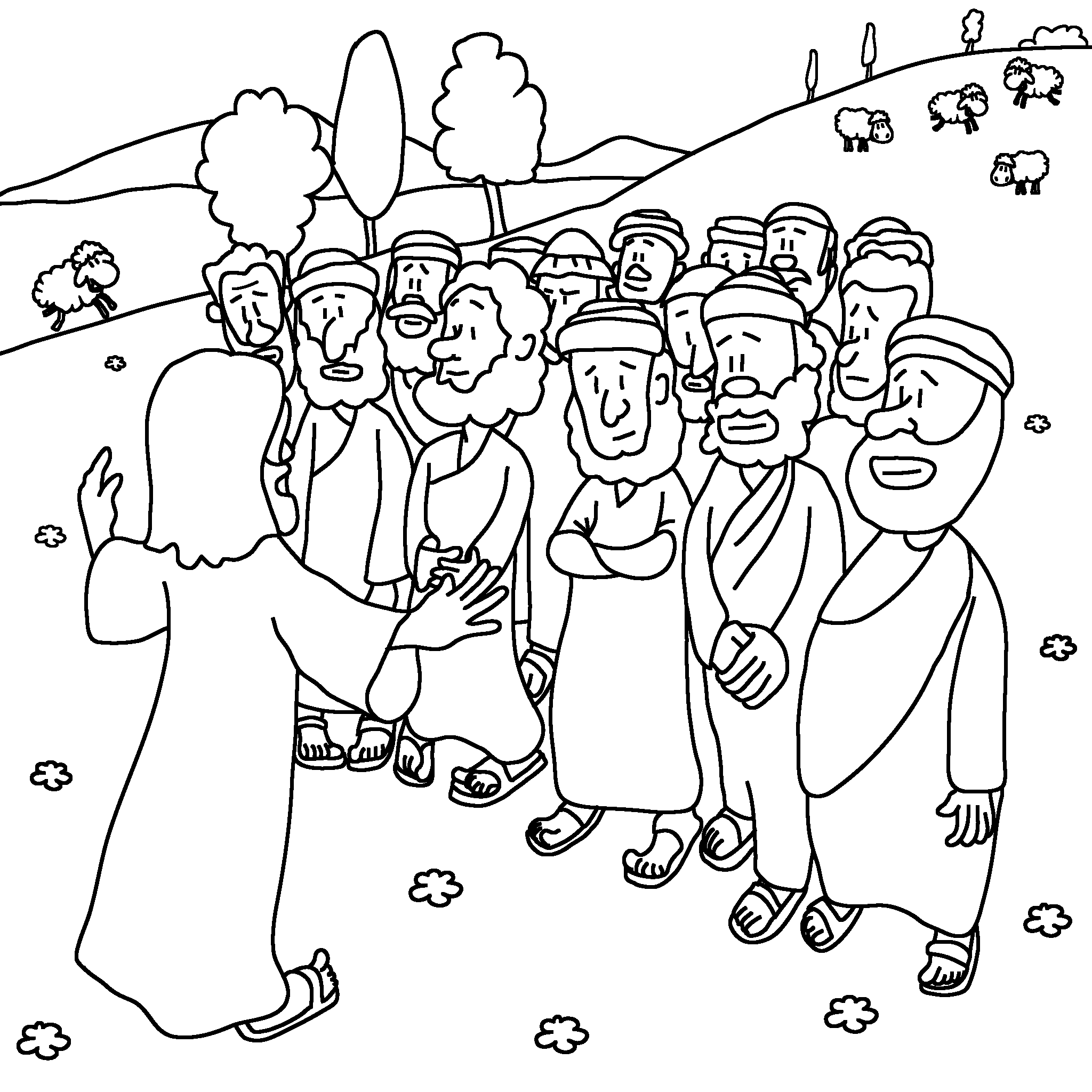 Jesus tells the Parable of the Sower