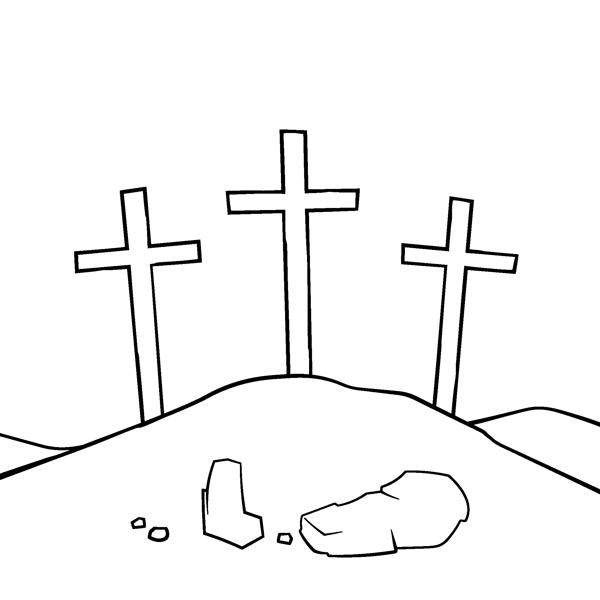 Jesús muere en la cruz