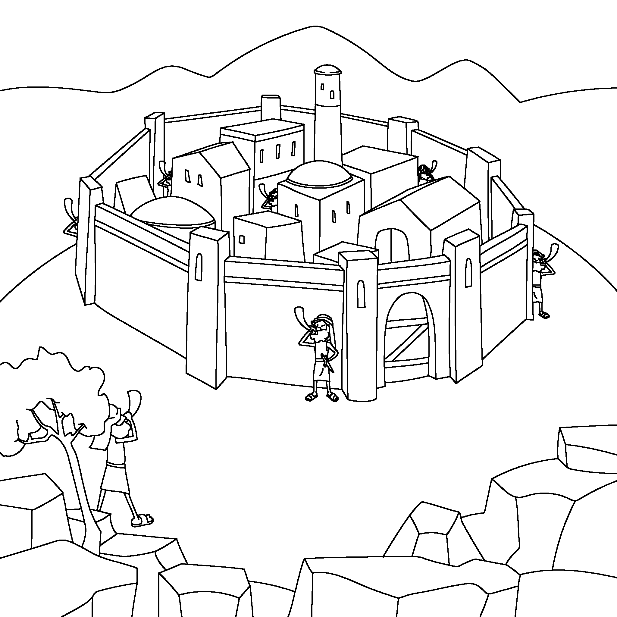 Joshua’s Army Marches Around Jericho