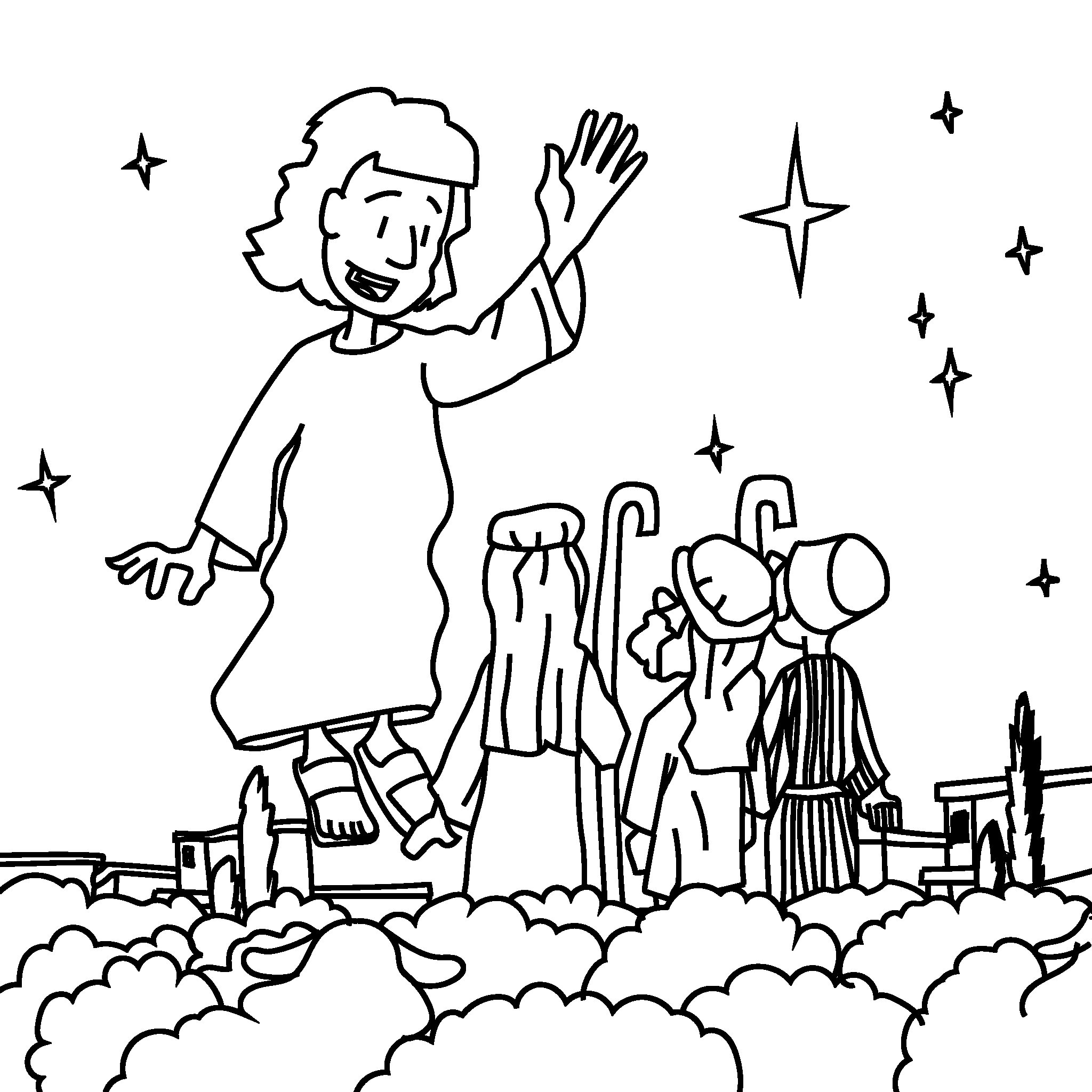 Angel tells shepherds about Jesus’ birth
