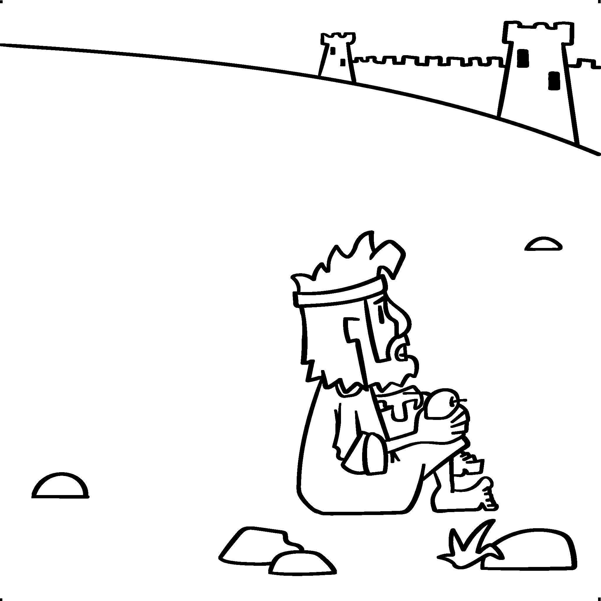 Jonás se sienta bajo la planta de Dios