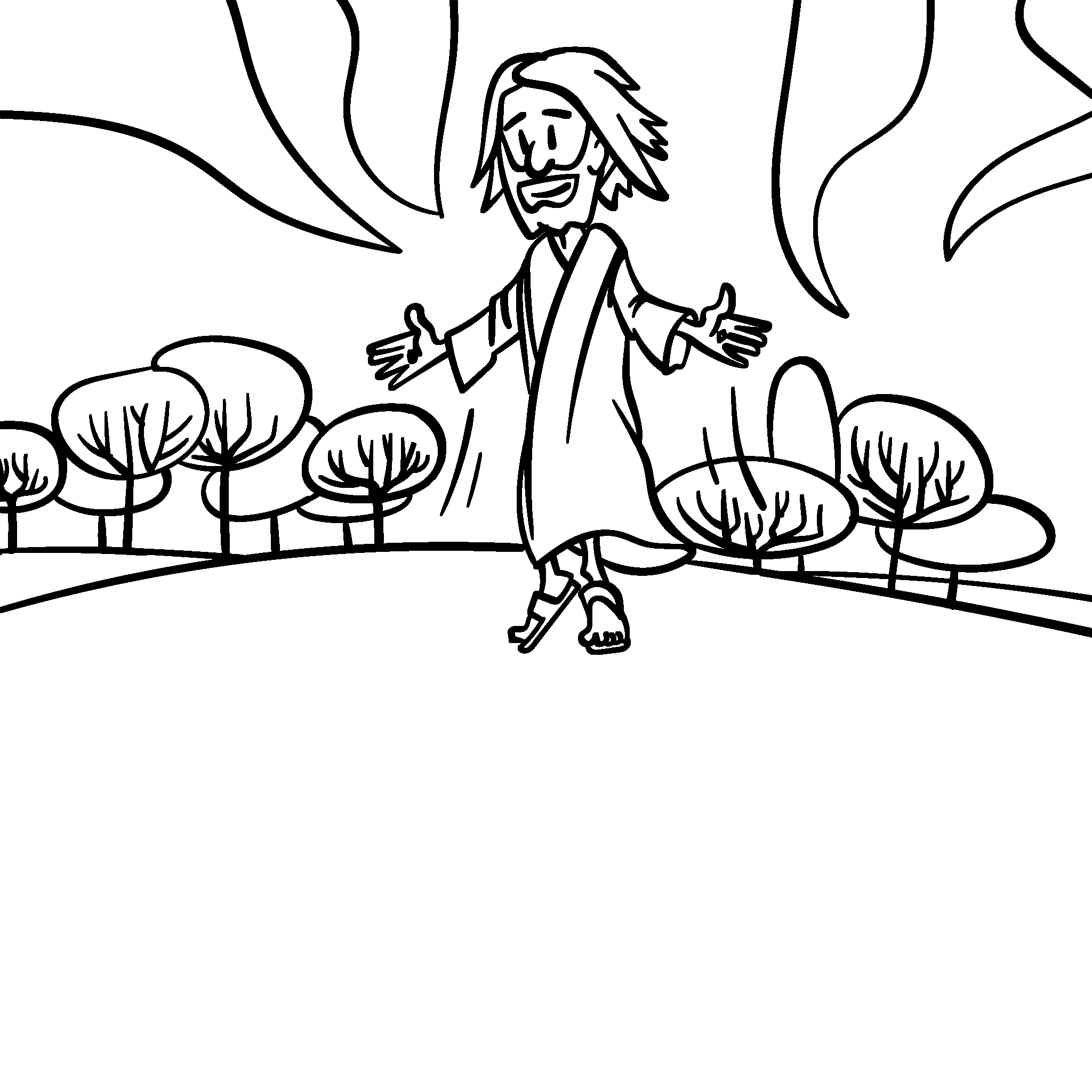 Jesus ascends to Heaven
